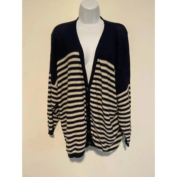 Navy and White Sweaters Roberto Collina Sweaters SIZE S - Picture 1 of 7